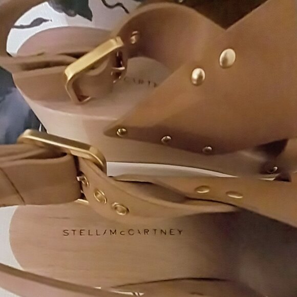 Stella McCartney Women' Elyse Wedge Platform slingback Sandal Shoes Size 39 - Picture 6 of 6